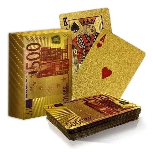 Miniatura 4 de Cartas Baraja Poker Cartas Dorado Lujo U